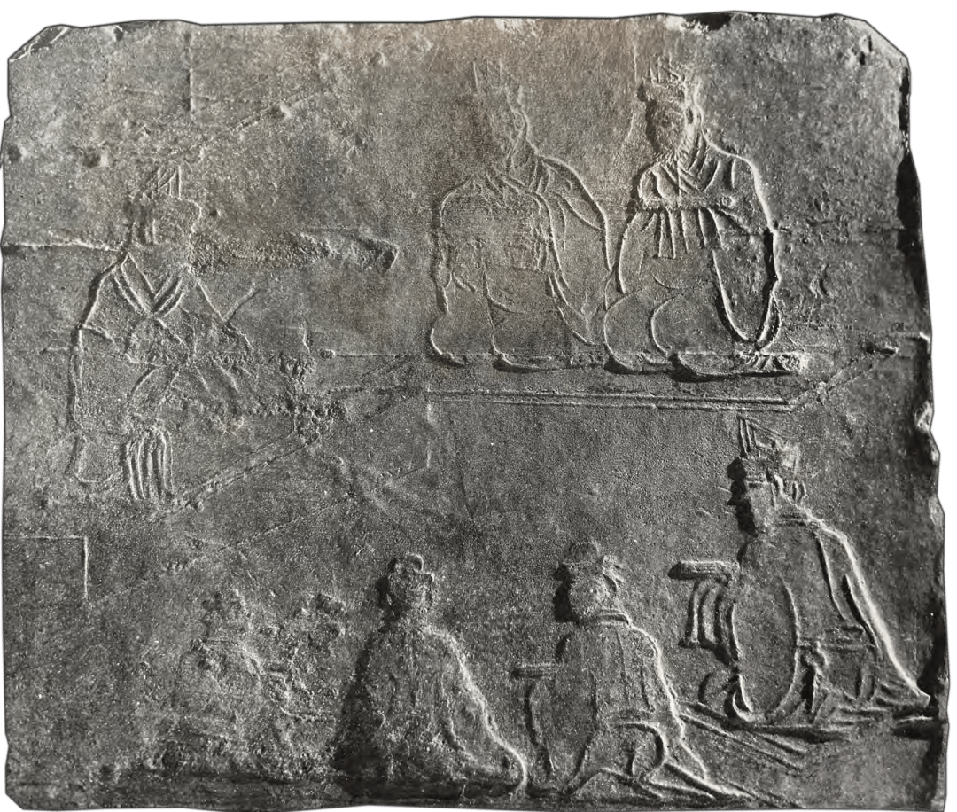 汉代讲经图画像砖四川博物院藏四川成都出土的讲经图画像砖,出现了