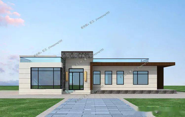 4款现代风格一层农村别墅,这样的平房你在农村绝对没见过_设计的_空间