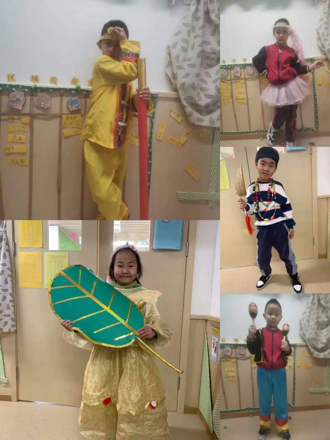 投票最多的当属《三借芭蕉扇》,孩子们在选角色,制作道具,找适合服装