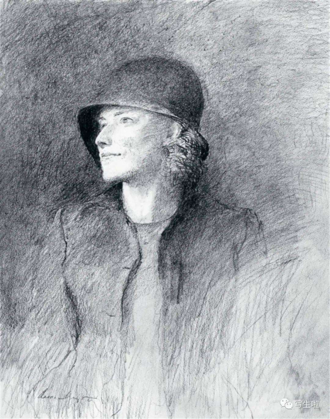 写生啦安德鲁怀斯andrewwyeth素描作品