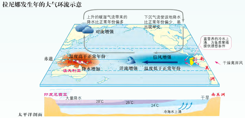 厄尔尼诺,拉尼娜教学经典用图18张_鲁教_影响_中图