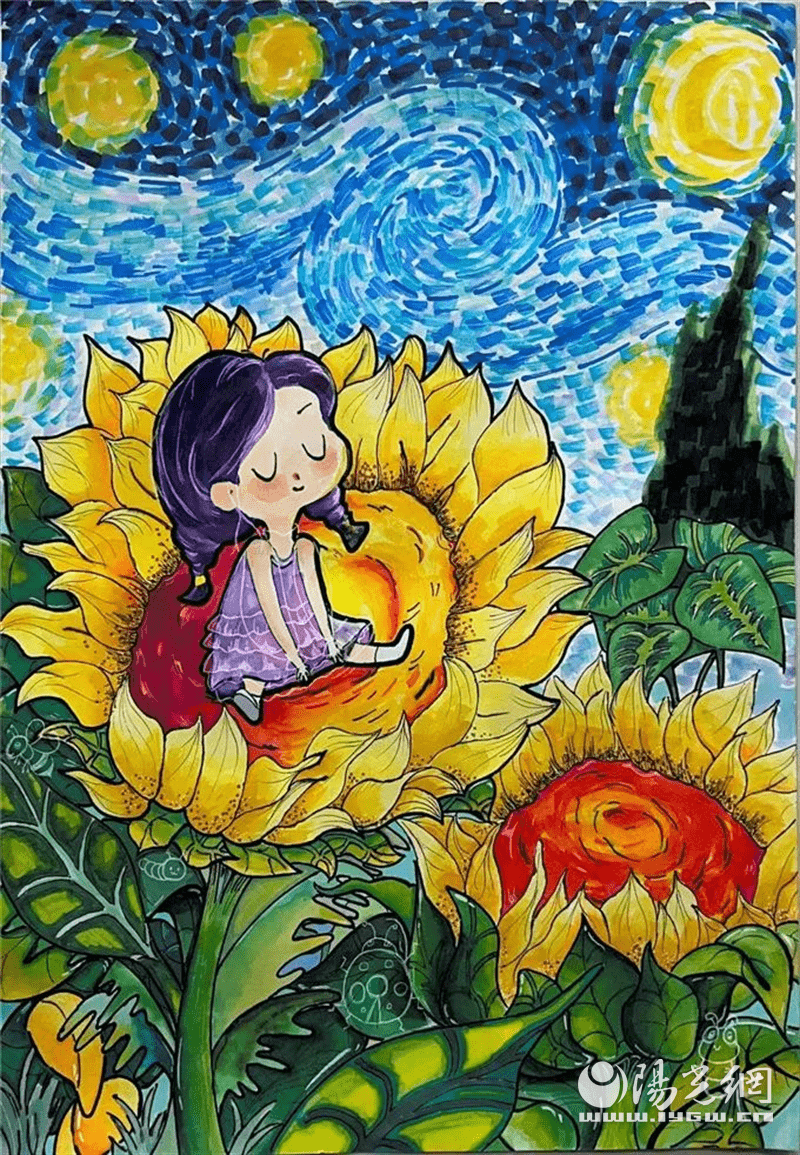 李佳珂,王一然,张朝杰,张梓涵,洪子涵6位同学获得绘画作品一等奖