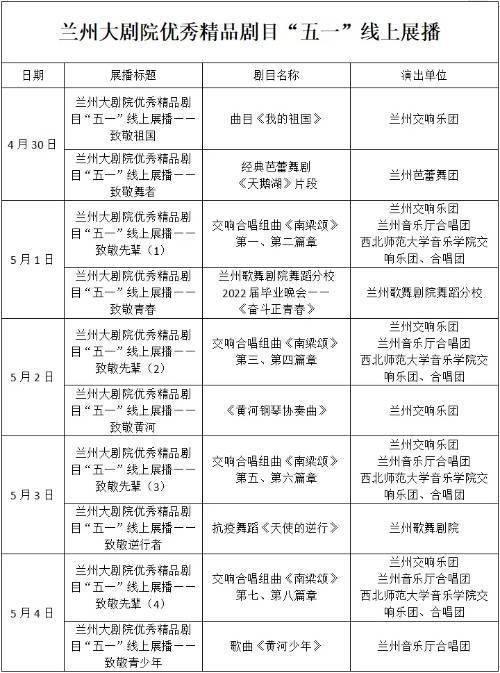 甘肃大剧院演出通知图片