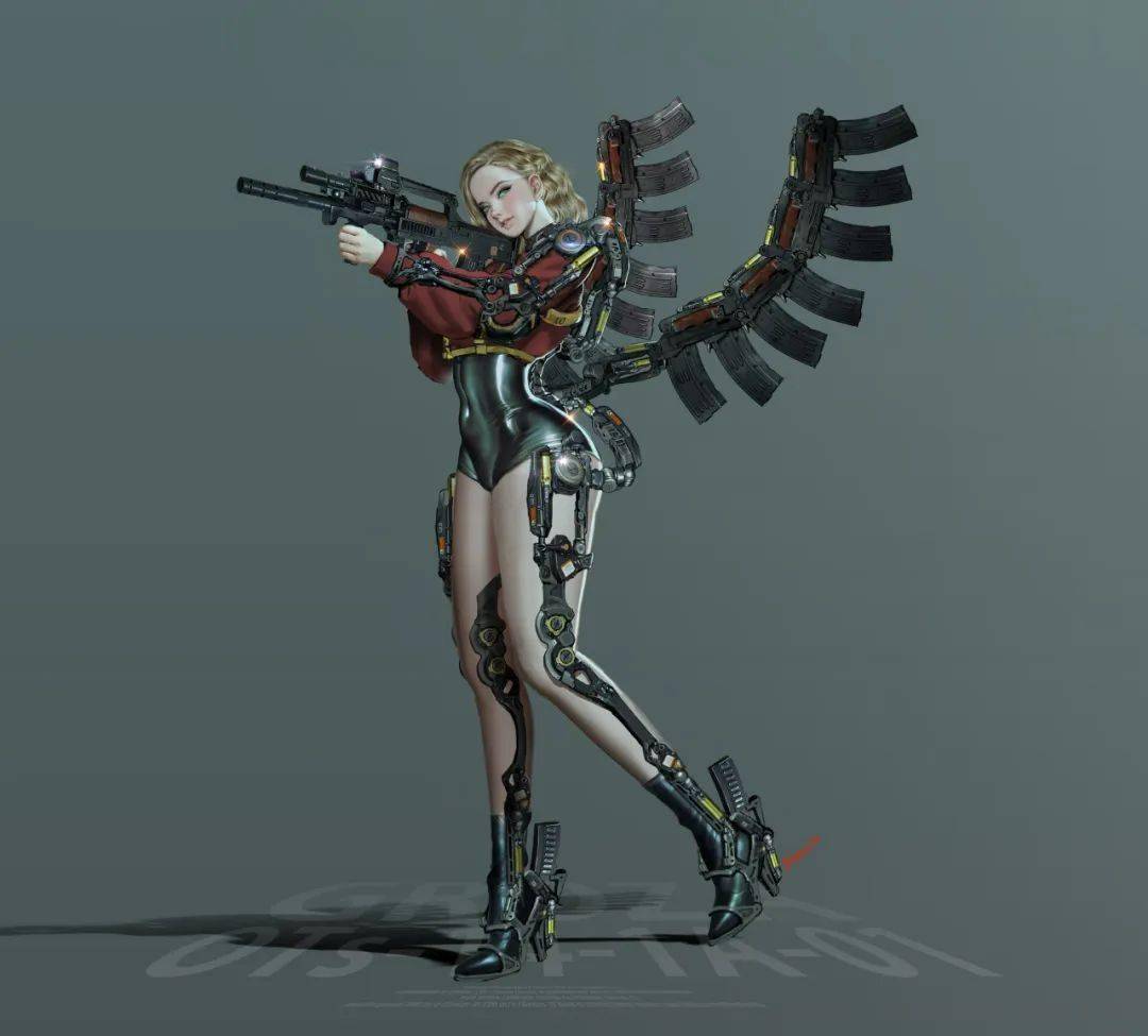 半妖半媚半写实这波直男猛女的终极浪漫人体机甲强者的女战士实在够顶