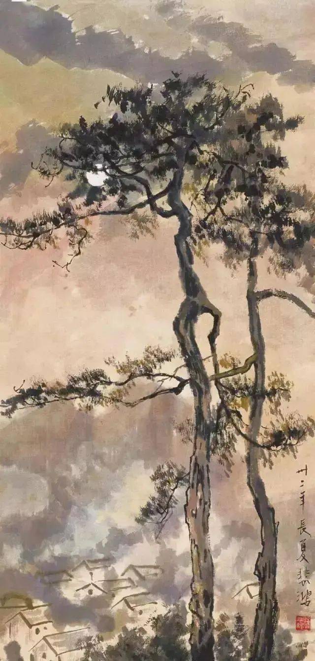 徐悲鸿山水画赏析！_经纪_投资_艺术品
