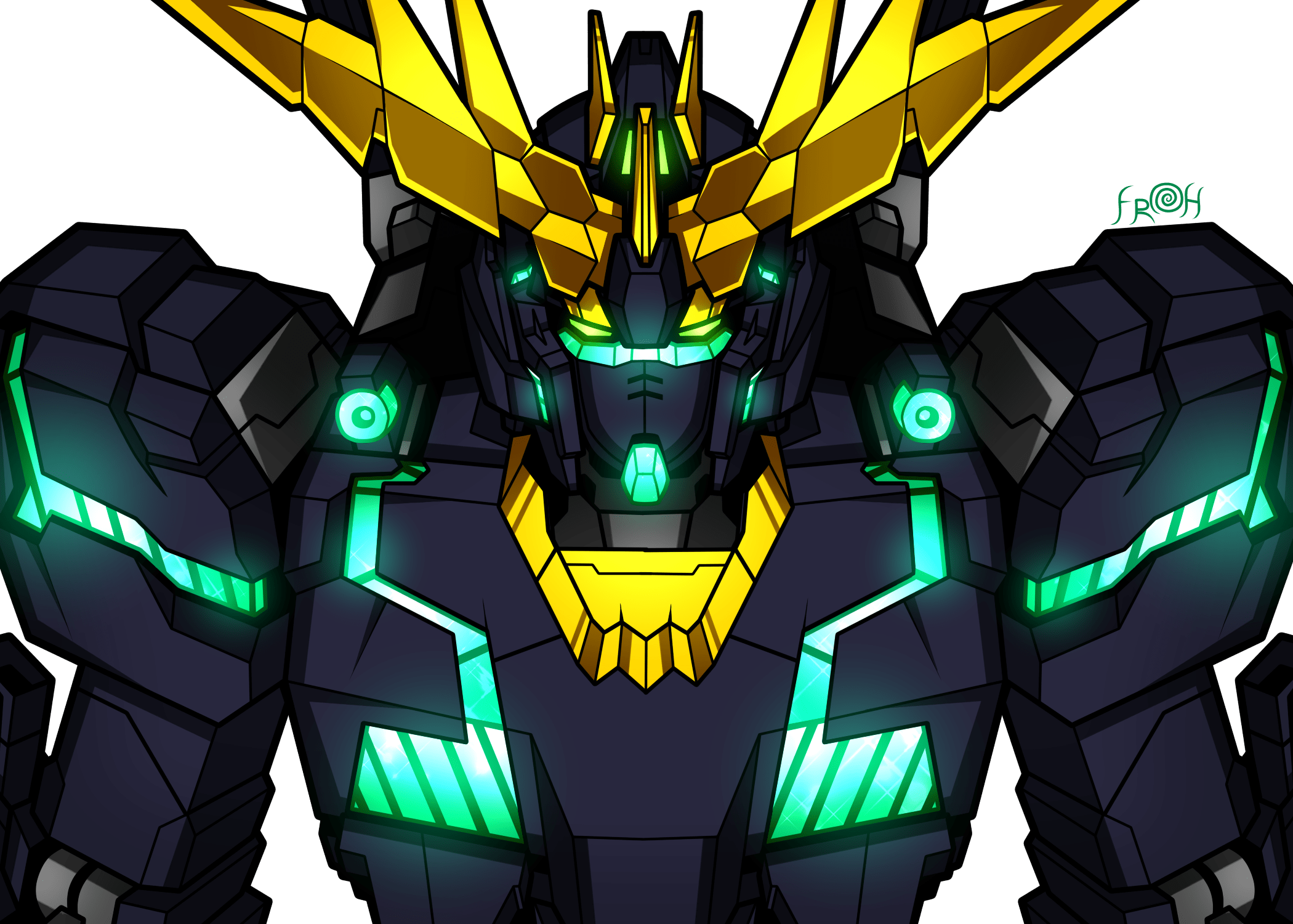 各款独角兽高达胸像插画大家喜欢哪张