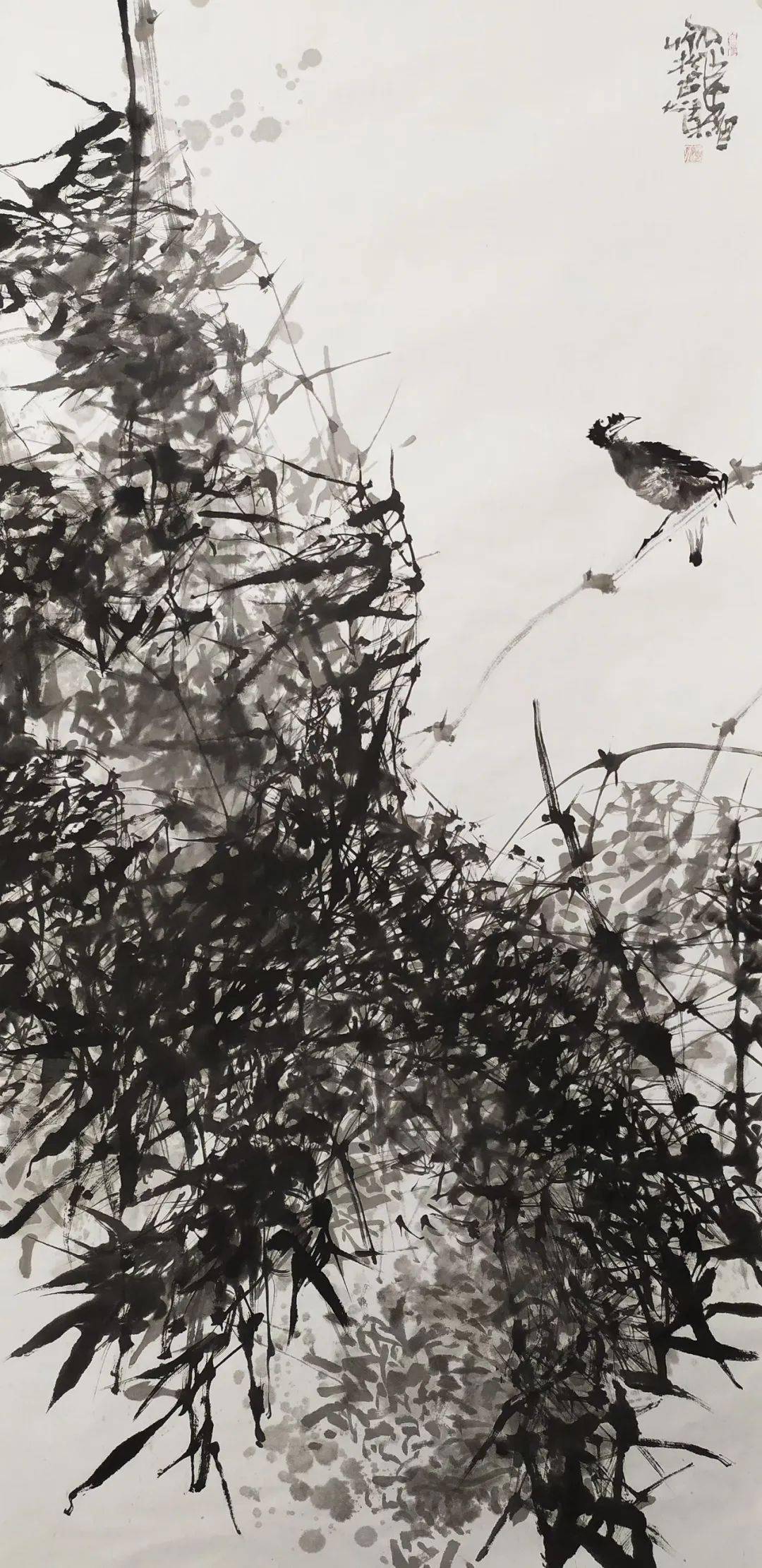 艾宗光墨竹作品