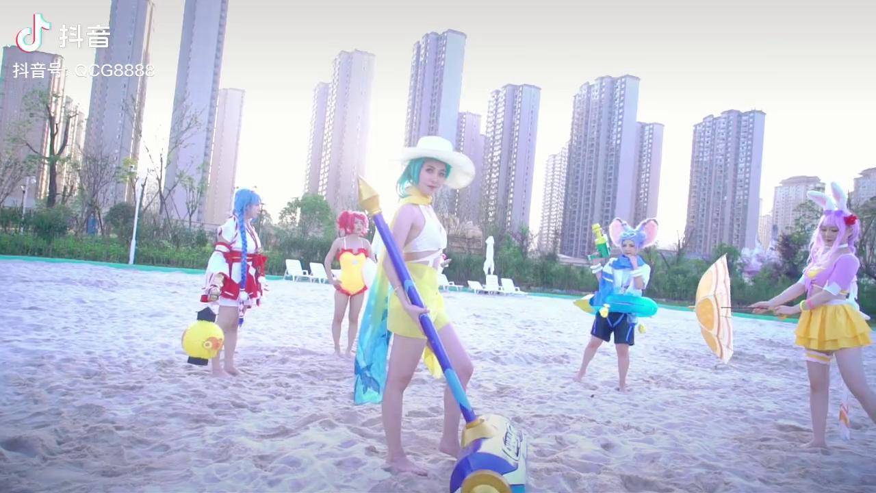泳池派对王者荣耀cos钟无艳cosplay王者荣耀全国大赛bp环节开始夏天