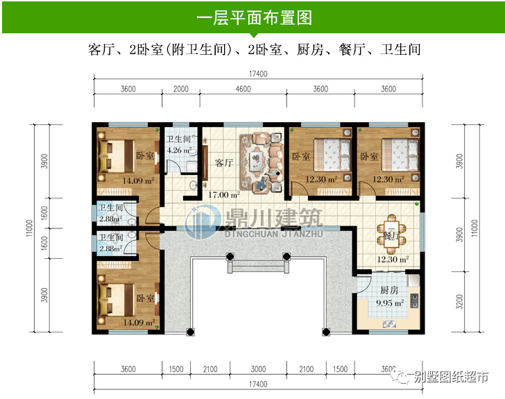 農村人蓋養老房還是一層好,這4套一層自建別墅,經濟又實用_開間_衛生