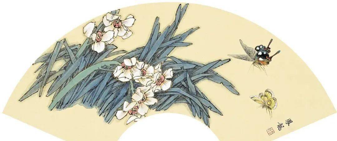 李凤龙工笔花鸟画43图,墨彩淋漓,生气勃勃!_cm_小品_扇面