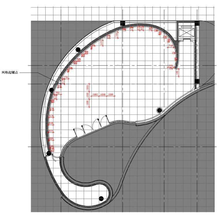 室内设计中异形空间,施工图该怎么画?_造型_定位_dop