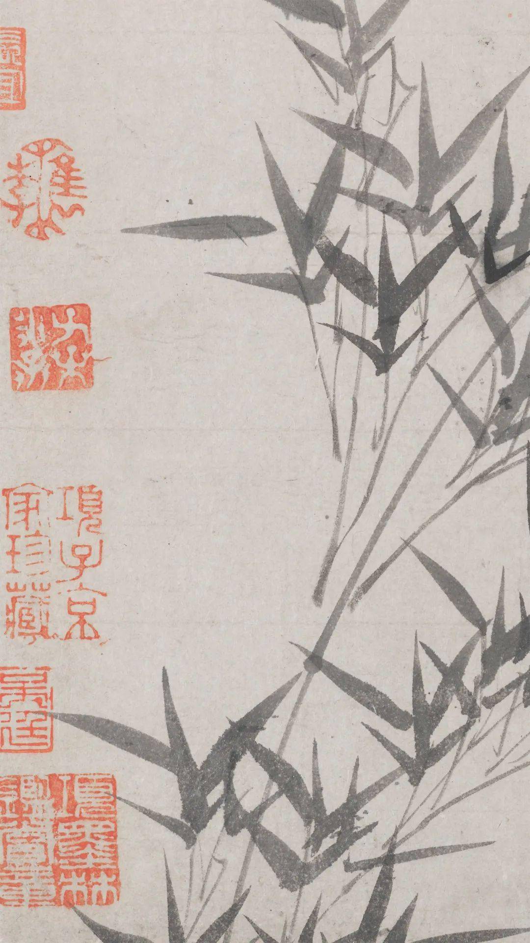 元倪瓒墨竹图页