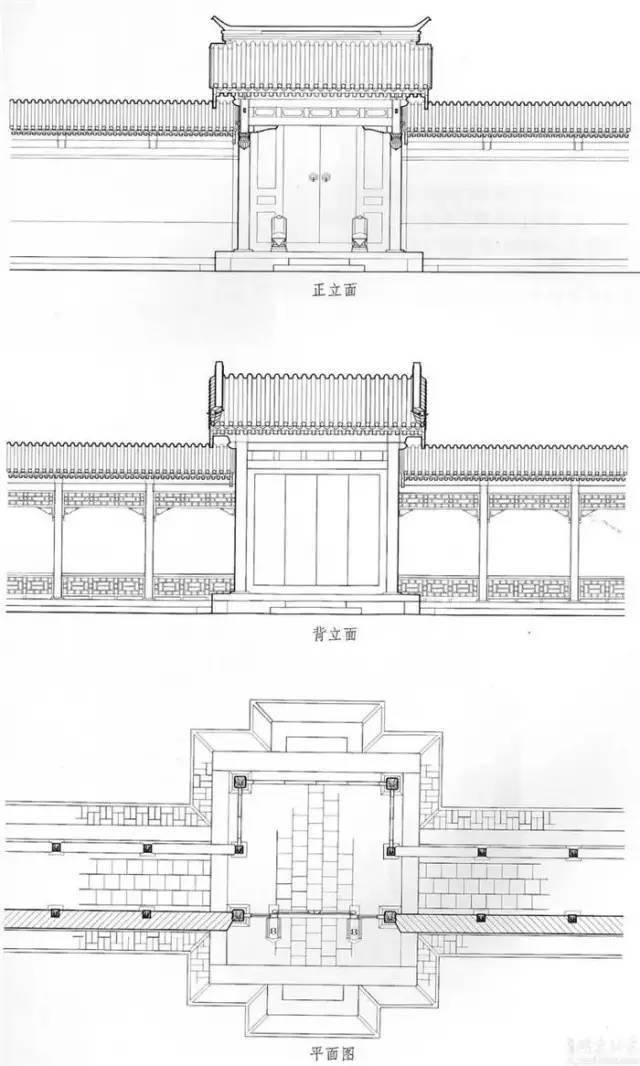 埃德夫神庙大门立面图图片