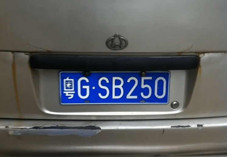 因为这个车牌号前面的两位字母是sb,想必很多人都知道sb这两个