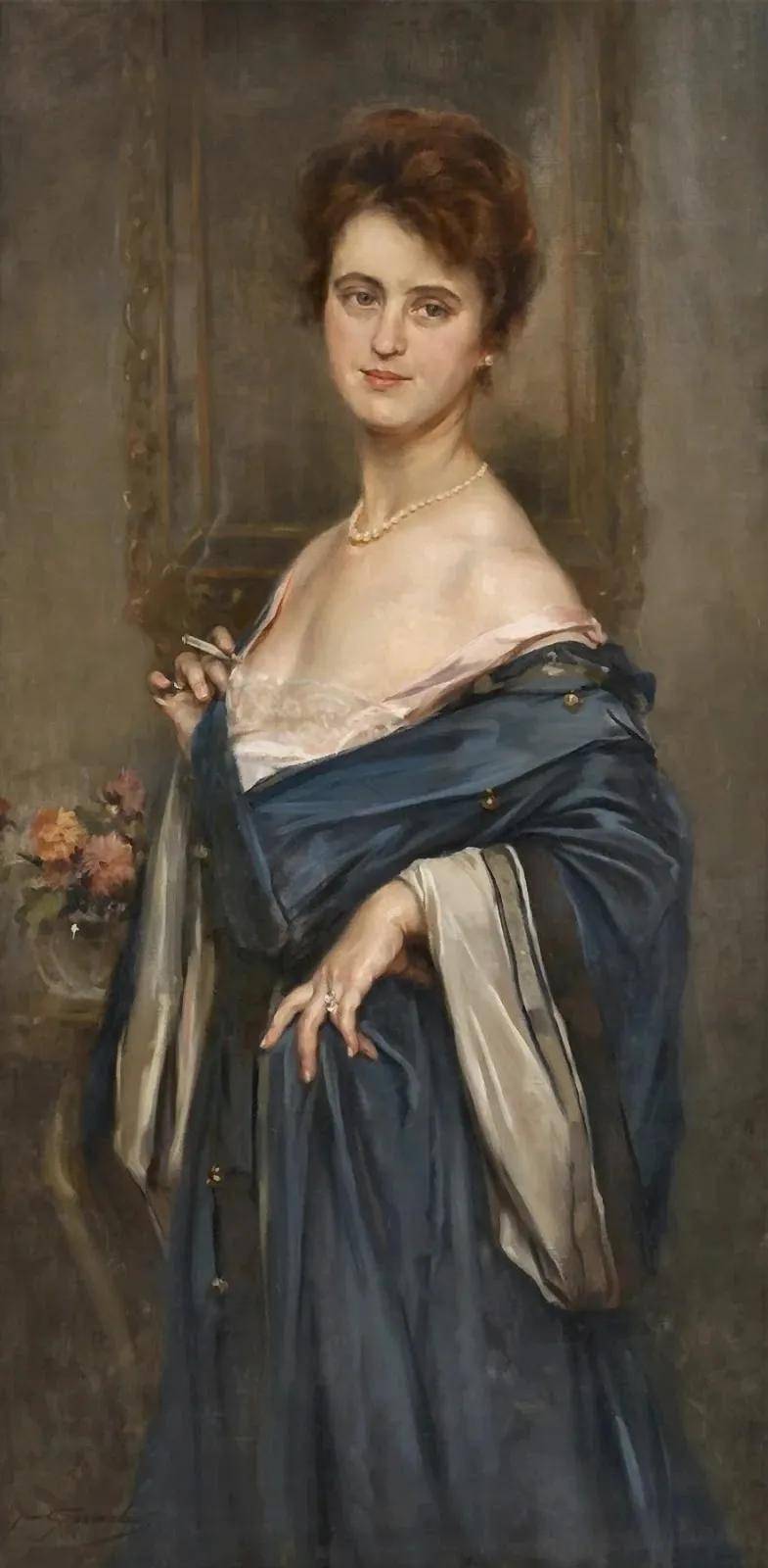 比利时流派肖像画家让莱昂亨利古韦卢斯油画作品欣赏