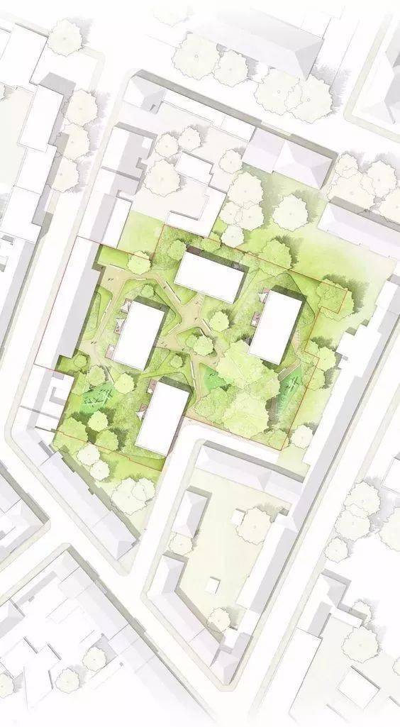 总平面图这样配色清爽