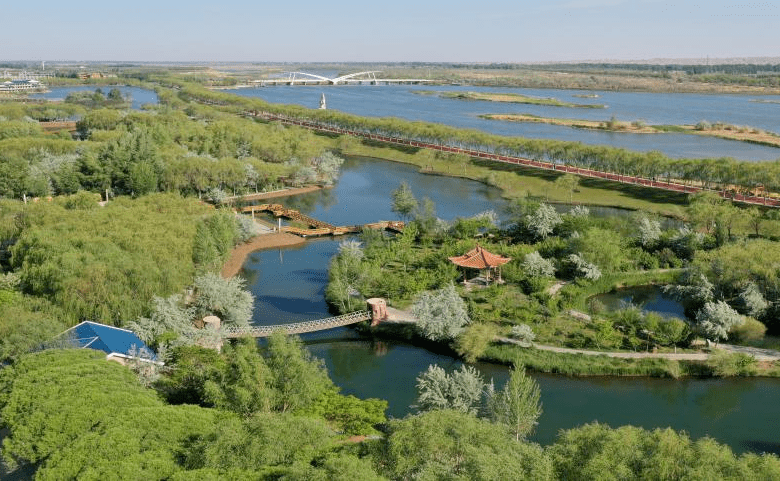 张掖高台:初夏湿地美如画 返璞归真自然景_公园_生态_保护