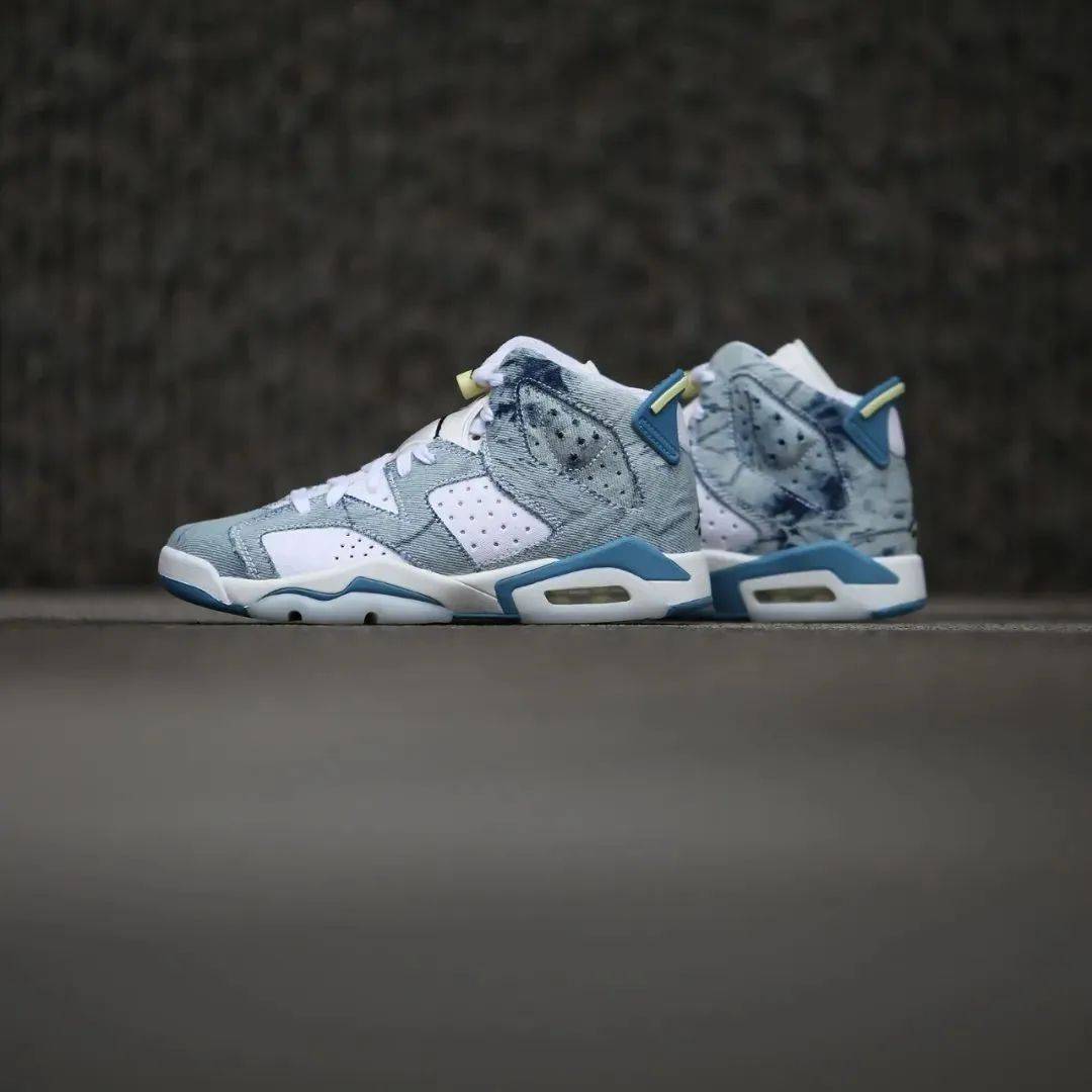 air jordan retro 6 washed denim basketball shoes