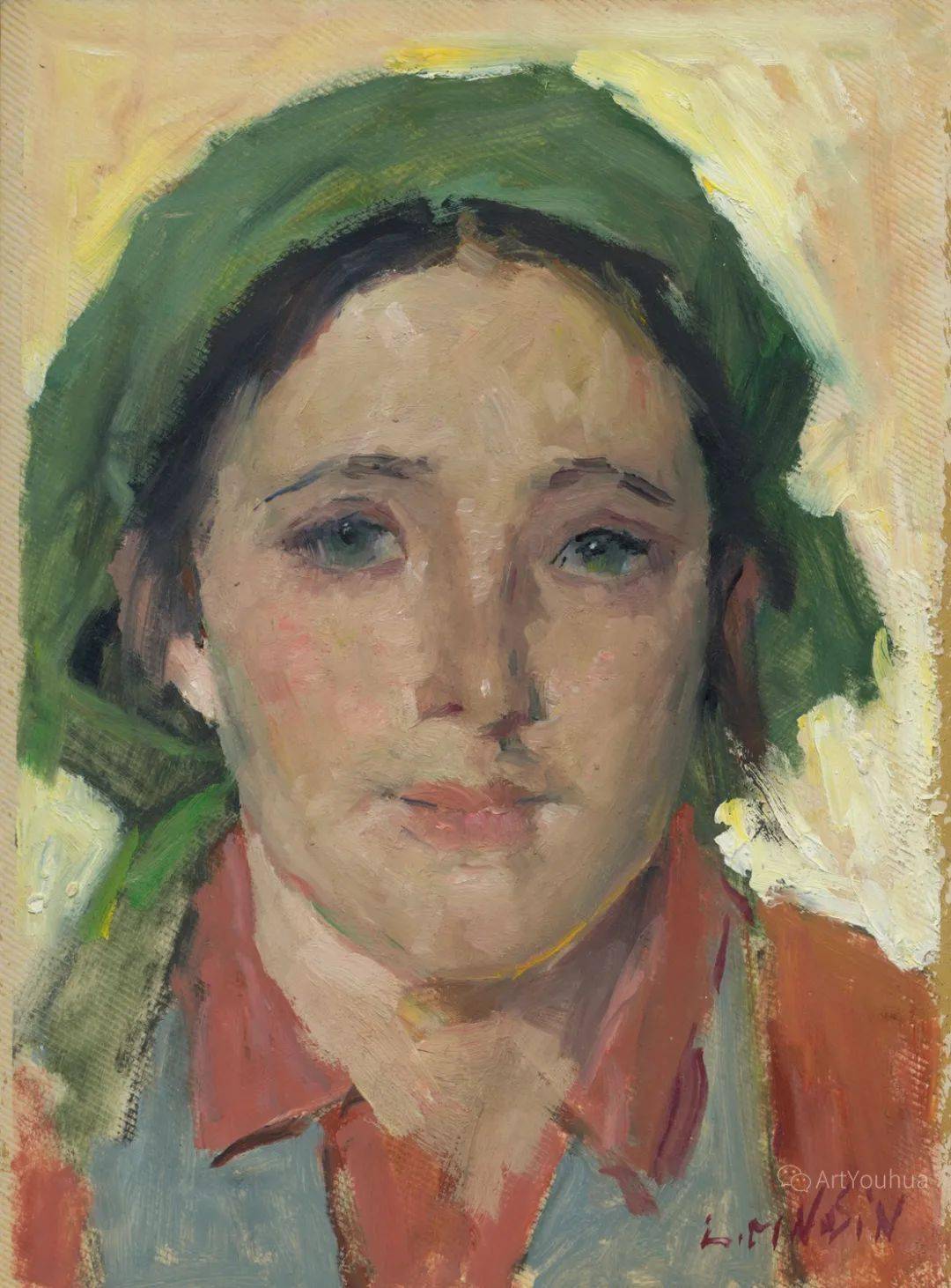 油画家杨鸣山的人物肖像油画作品,概括而不乏细节,塑造得鲜活传神!