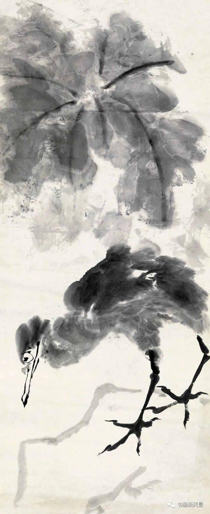 李苦禅写意荷花笔墨雄阔酣畅淋漓