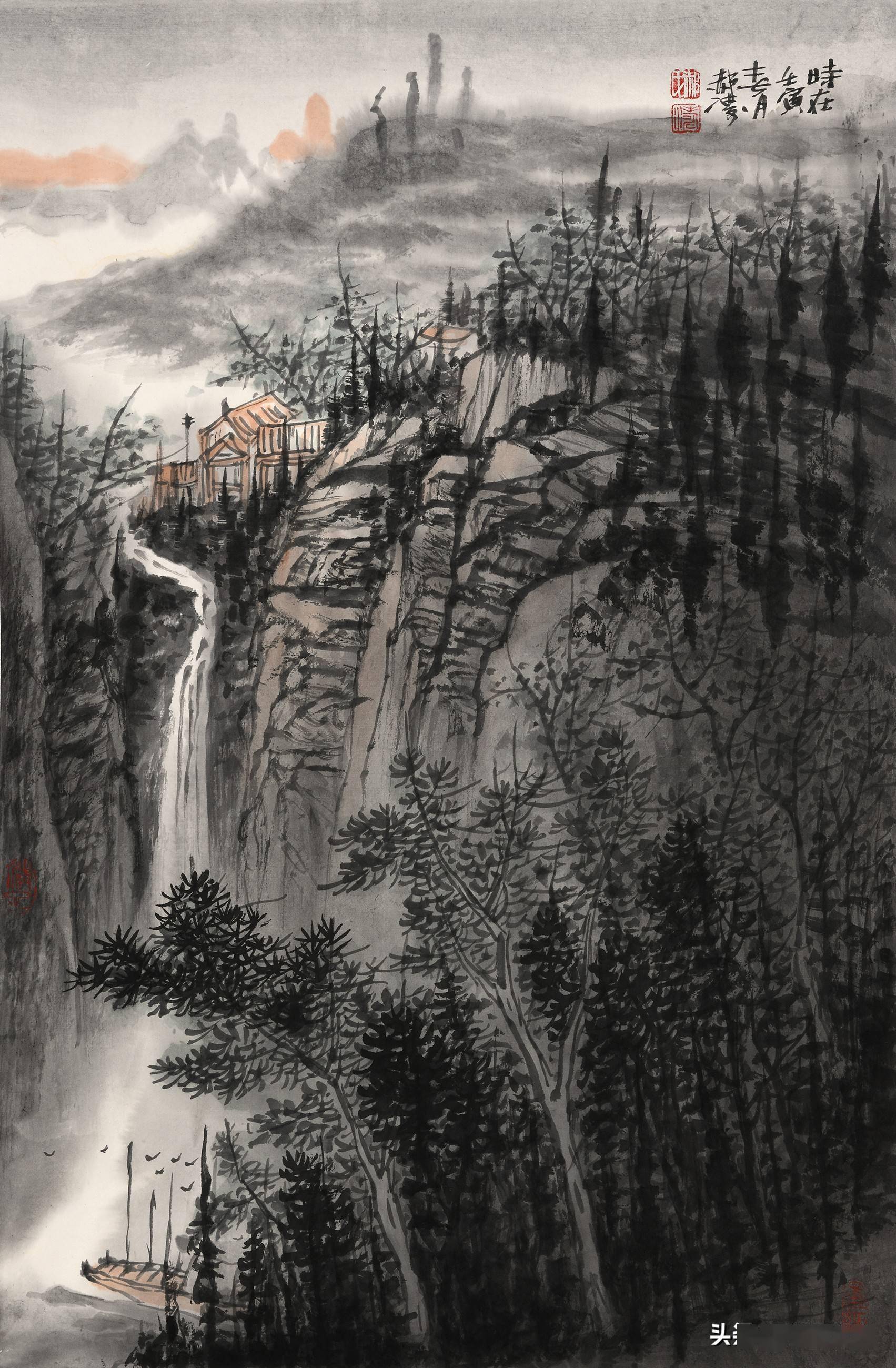 郝涛水墨」“立意、写形、传神”是山水画创作的三要素_自然_作品_形态