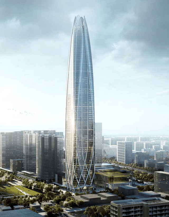 SOM建长三角“超级地标”｜258.87米！宁波中心大厦成为宁波第一高楼_塔楼_建筑_高度