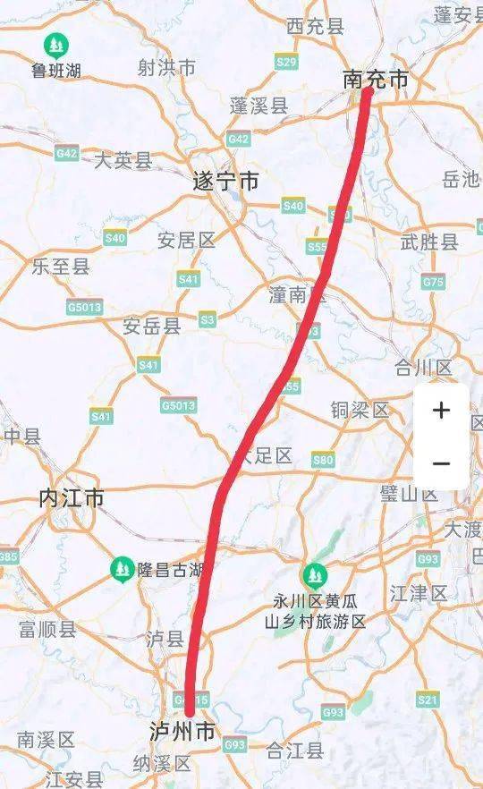 南充市二绕高速线路图图片