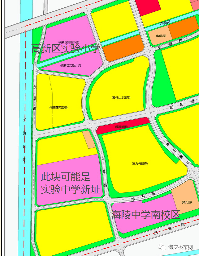 海安城东镇规划图图片