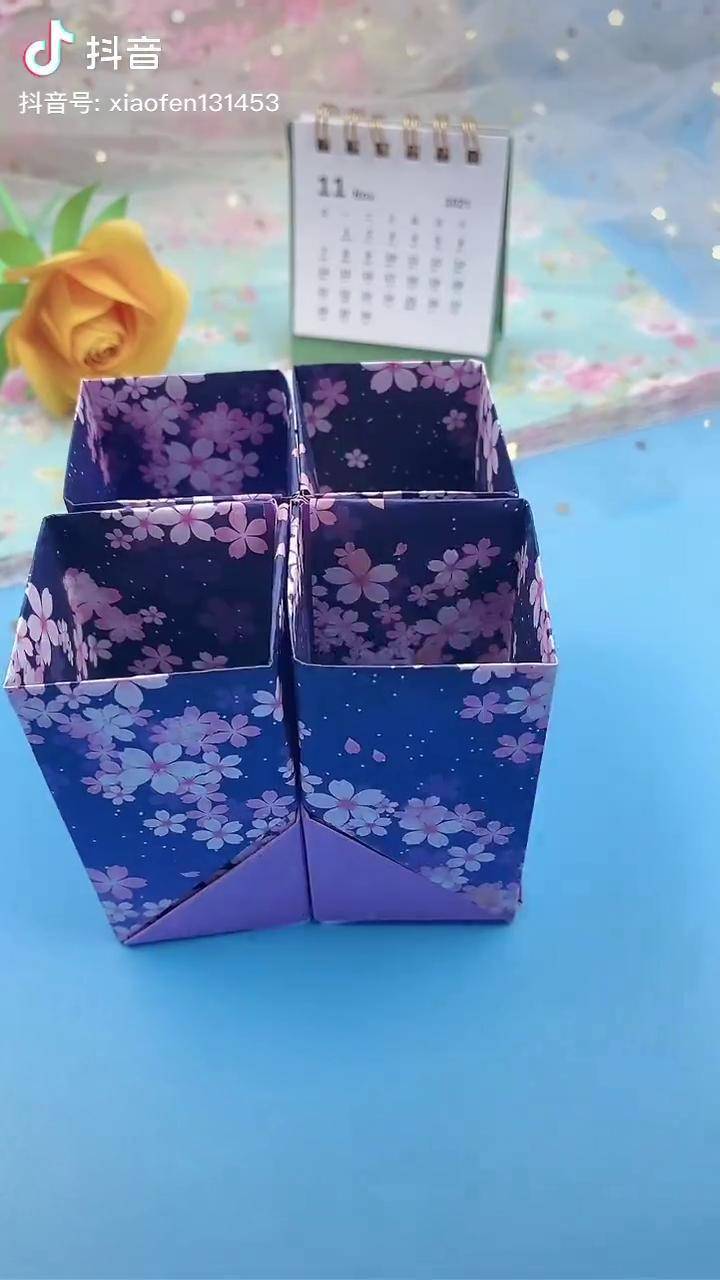 笔盒折纸手工diy折纸