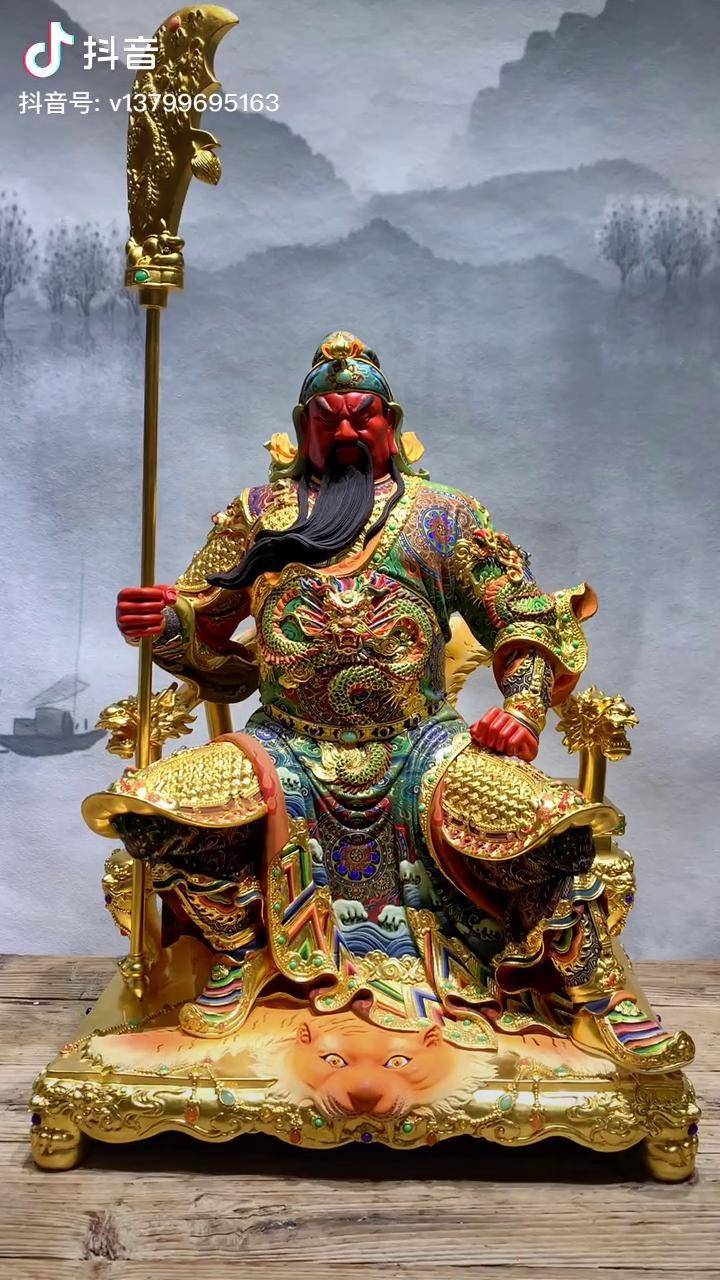 义薄云天关公关圣帝君铜雕关公铜雕工匠精神手工雕刻匠人精神神像定制