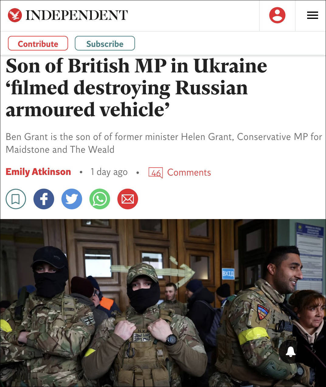 俄罗斯联邦调查委员会表示,格兰特是英国议员亲属,委员会将对他的行为