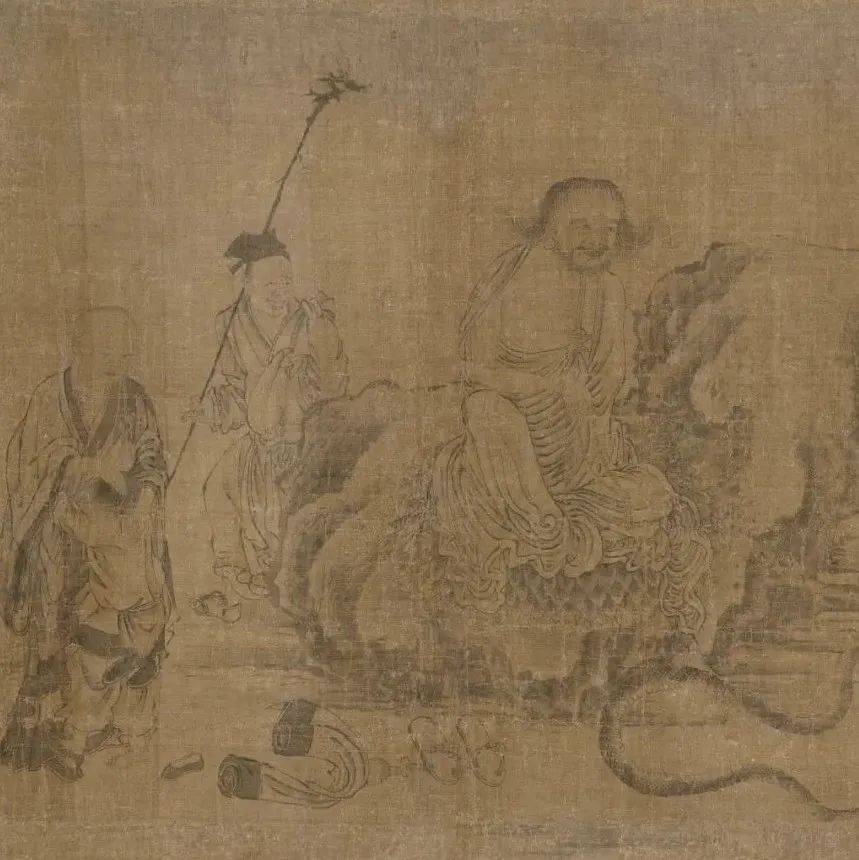 赏析｜元代任仁发白描《布袋罗汉图》_佛教_素食_视频