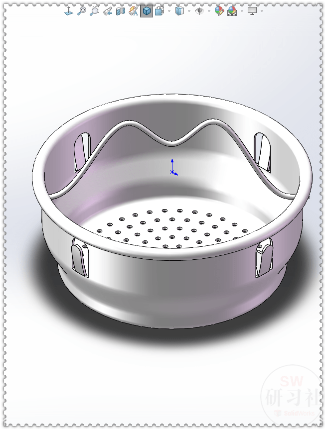 用solidworks画一个茶杯过滤网稍微有点复杂