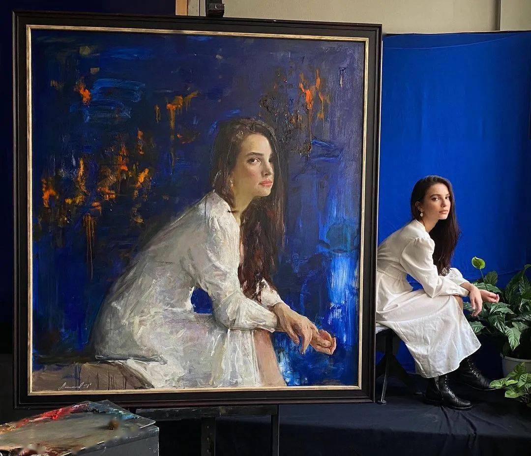 94年的俄罗斯青年画家伊凡洛根诺夫艺术造诣深厚其人物油画大气细腻