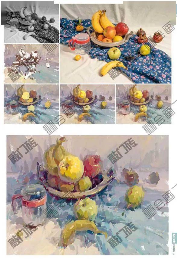 高分宝典色彩静物邓鑫鑫金牌导师打造超高实用性优质色彩静物临本色彩