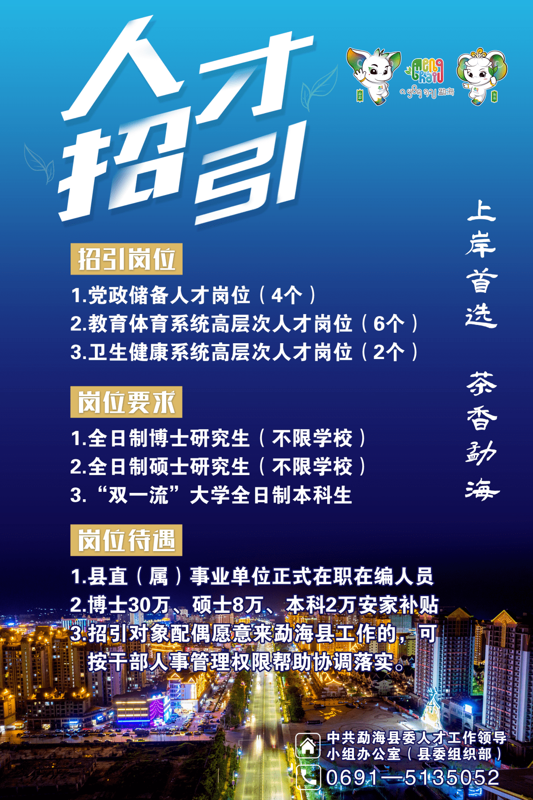关于延长2022年勐海县人才专项招引报名时间的公告