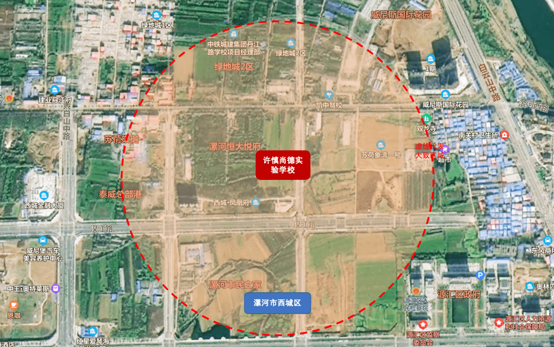 地图来了漯河西城区开发区示范区中小学招生划片