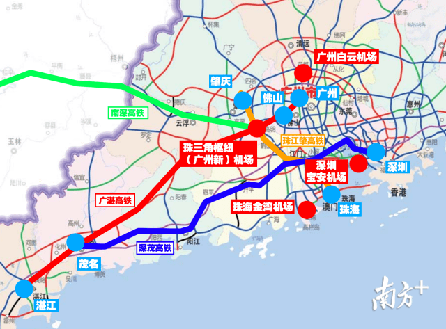 投279亿!深南高铁新进展:肇庆段总长30公里,途经......_机场_省界_规划
