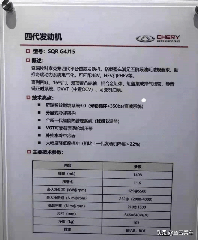 发动机本身没什么太多的悬念,整机外观图片也有,相应的参数也同样不