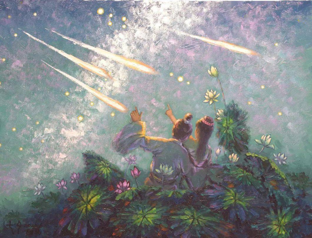 端午观展花千树星如雨罗方扬传统节日油画展