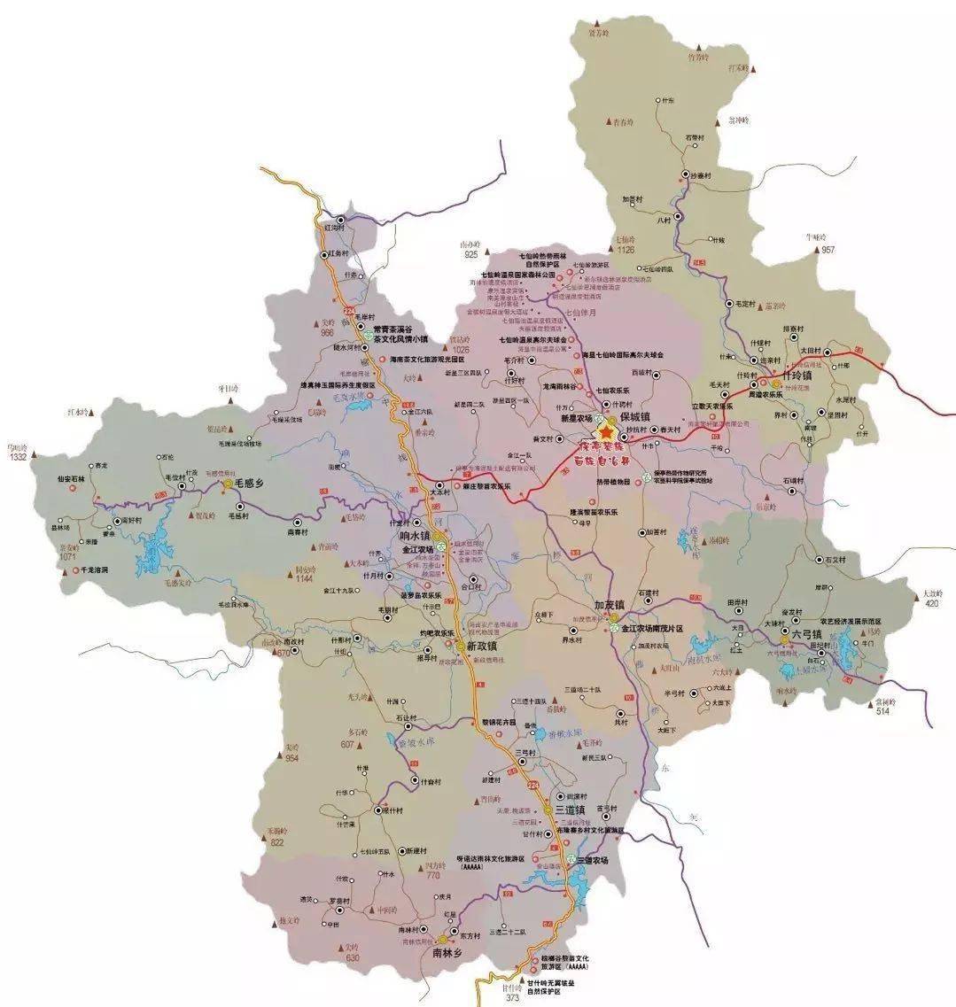 保亭位于海南省内陆五指山南麓,占海南省陆地总面积的3.42%.面积1160.