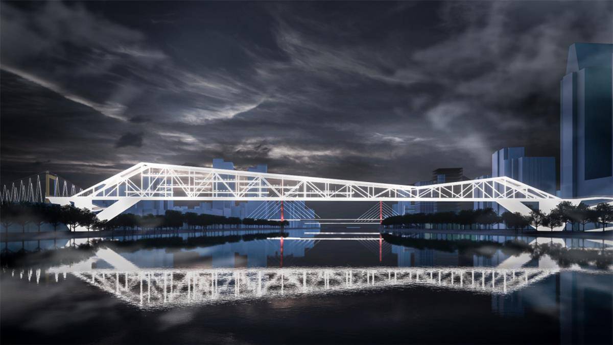 连接西坝,主城 宜昌将建首座跨江人行桥_方案_设计单位_二马路