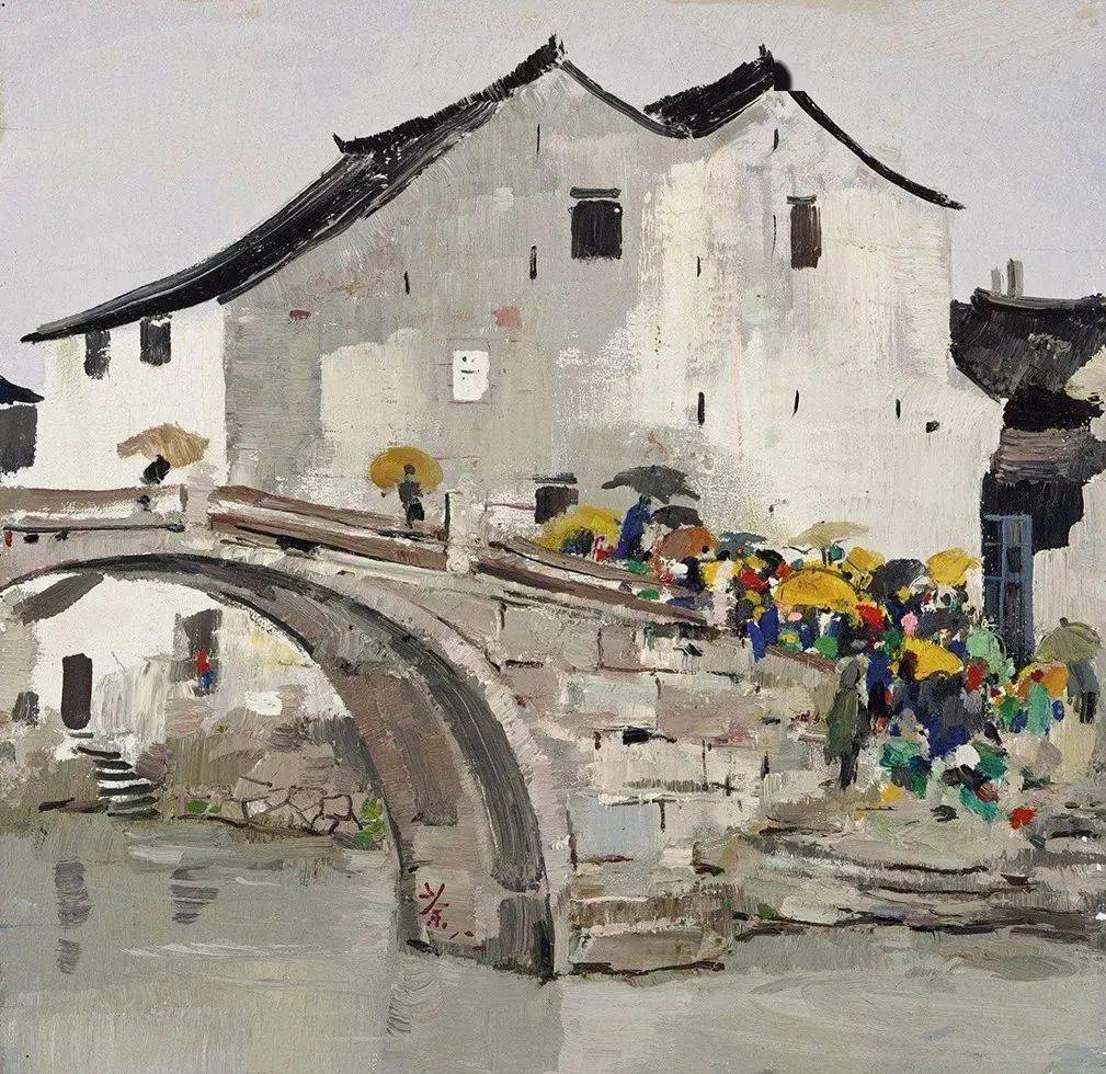 走进一代画宗吴冠中,领略融贯中西的艺术巨作!_中国_作品_油画