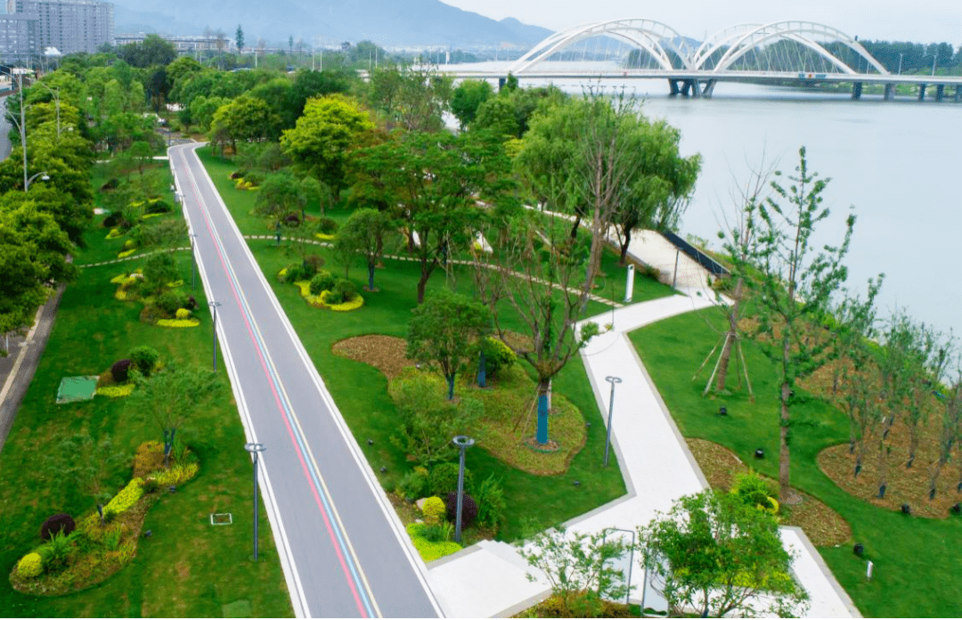 美丽景观北支江北岸75公里的滨水景观带亮相