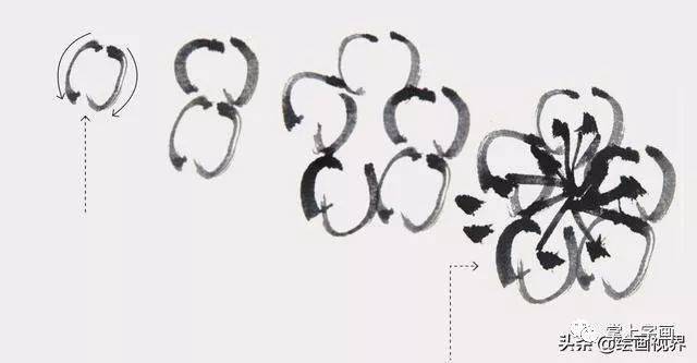 花卉画法入门教程双勾法画梅花