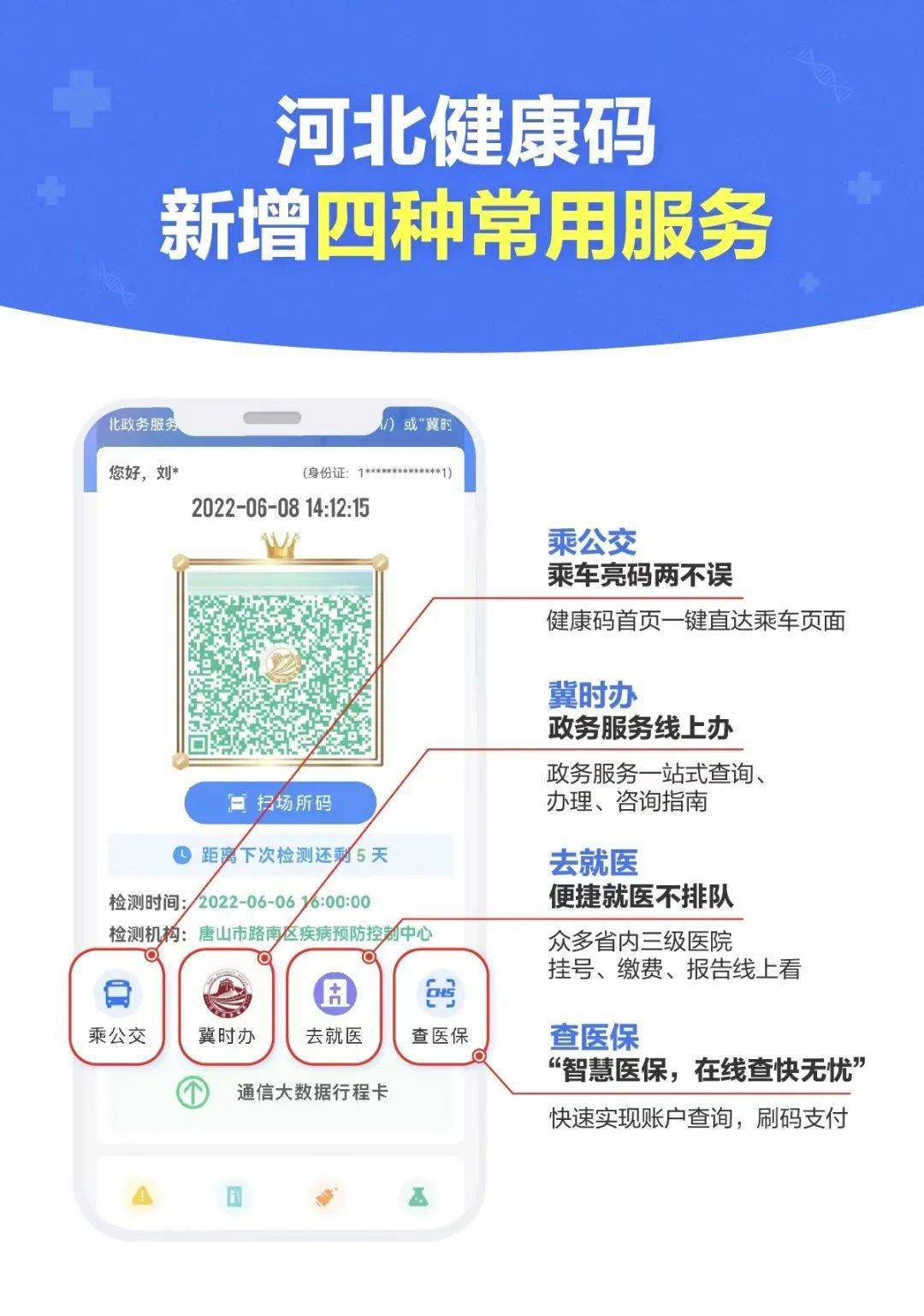 河北健康碼又添新功能