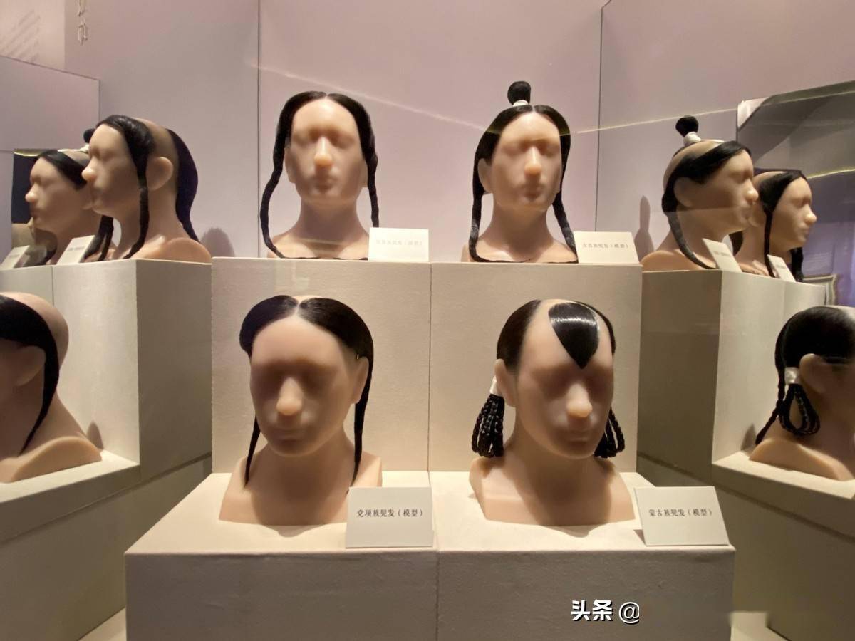 国博:契丹,女真,党项和蒙古族男子的发型