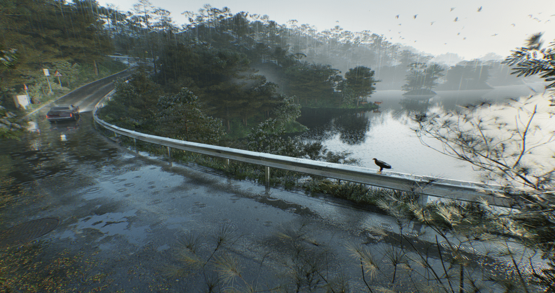 三等奖我们设计了四个场景——城中村落,废弃仓库,日暮火星,迷雾森林