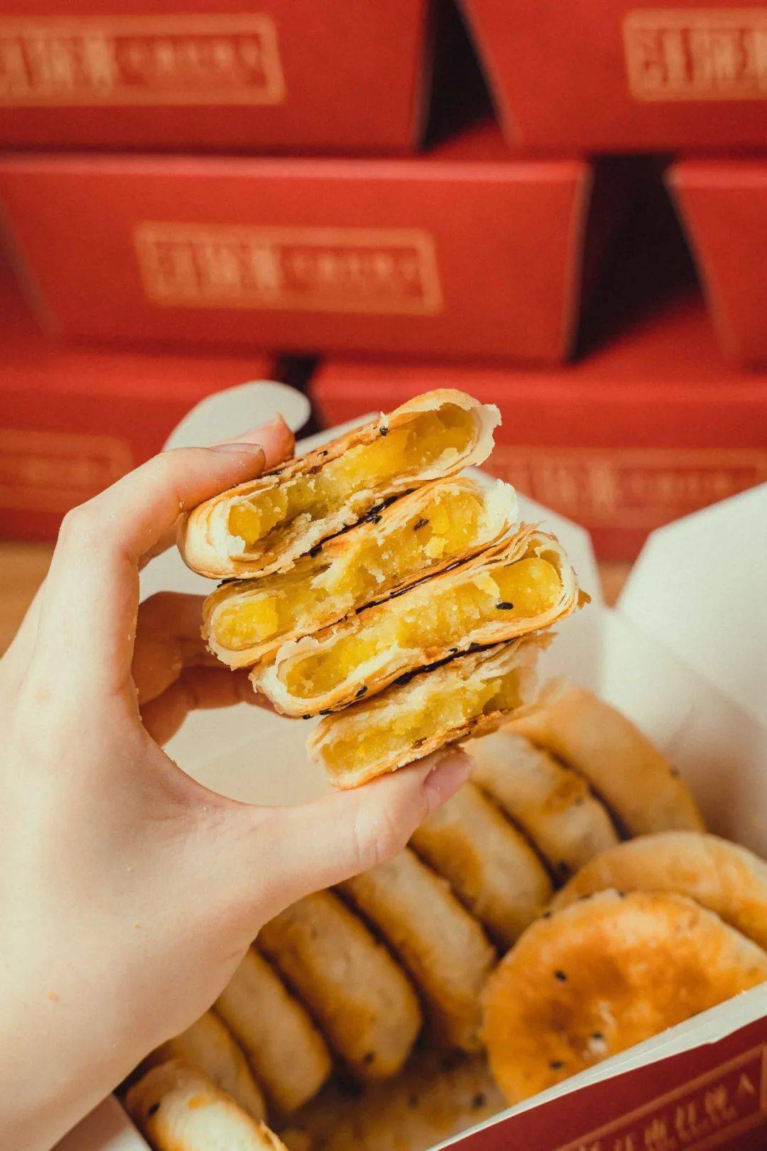 mung bean shortbread绿豆酥饼作为汪保来铁打不动的招牌,也是销量极