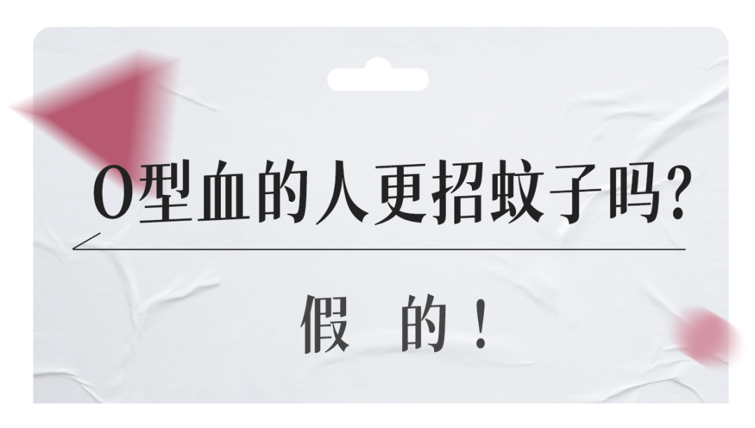 热知识o型血的人更招蚊子吗